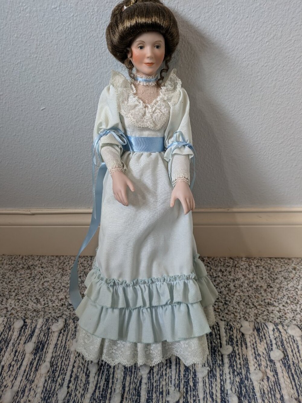 Vintage 1989 Reco Sandra Kuck Loving Steps Porcelain Mother Doll Only W/ Stand